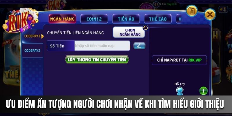 Ưu điểm ấn tượng người chơi nhận về khi tìm hiểu giới thiệu 